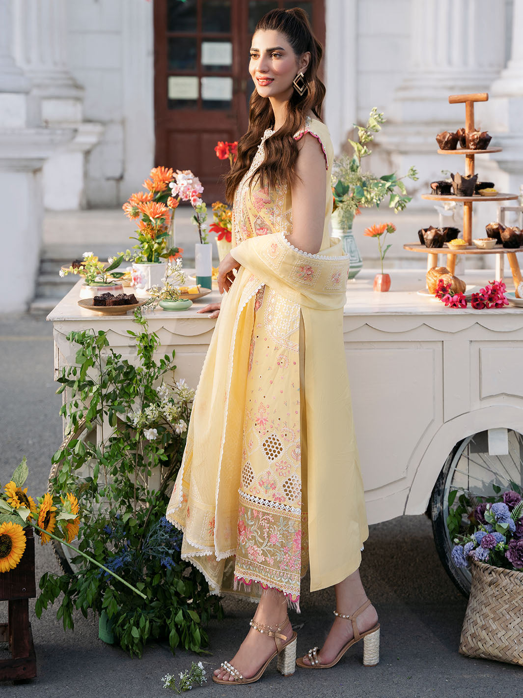 Bin Ilyas | Clara Embroidered Lawn 24 | 212 - B by Bin Ilyas - Designer Dress - Type: Ladies Clothes - Available at Libayah - 100% Original