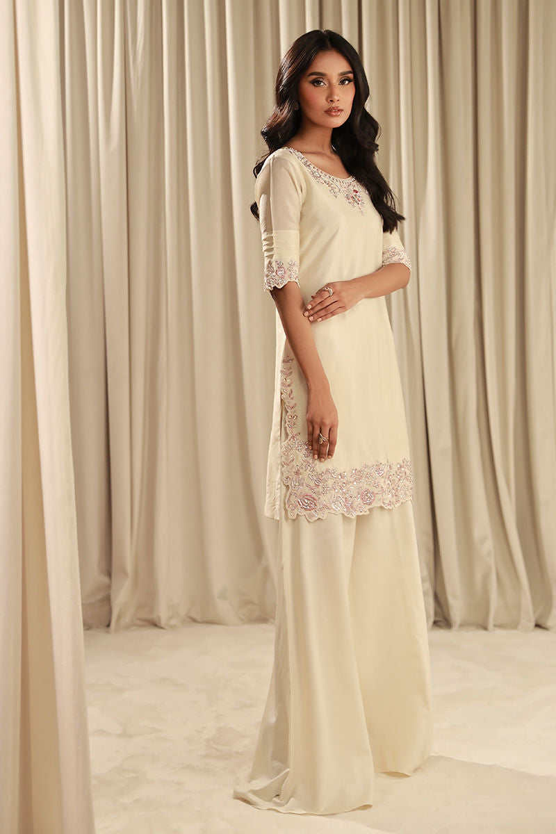 Fatima Khan | Sahar Luxe | FRENCH VANILLA by Fatima Khan - Designer Dress - Type: Ladies Clothes - Available at Libayah - 100% Original