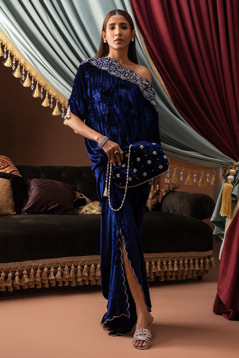 Ansab Jahangir | Bow Velvet Edit | AMALINE by Ansab Jahangir - Designer Dress - Type: Ladies Clothes - Available at Libayah - 100% Original