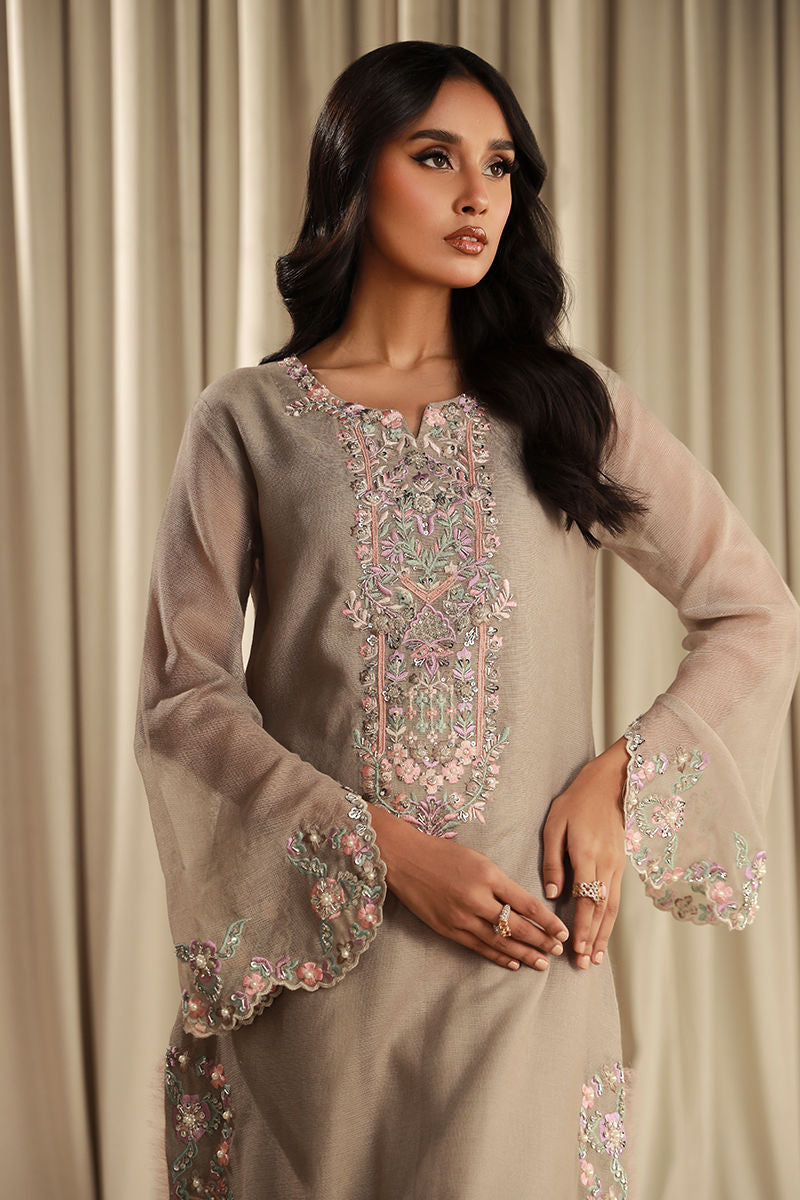 Fatima Khan | Sahar Luxe | SOOTHING SILVER by Fatima Khan - Designer Dress - Type: Ladies Clothes - Available at Libayah - 100% Original