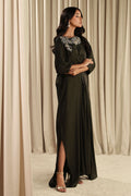 Fatima Khan | Sahar Luxe | MAJESTIC OLIVE by Fatima Khan - Designer Dress - Type: Ladies Clothes - Available at Libayah - 100% Original