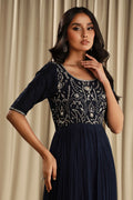 Fatima Khan | Sahar Luxe | TWILIGHT NAVY by Fatima Khan - Designer Dress - Type: Ladies Clothes - Available at Libayah - 100% Original