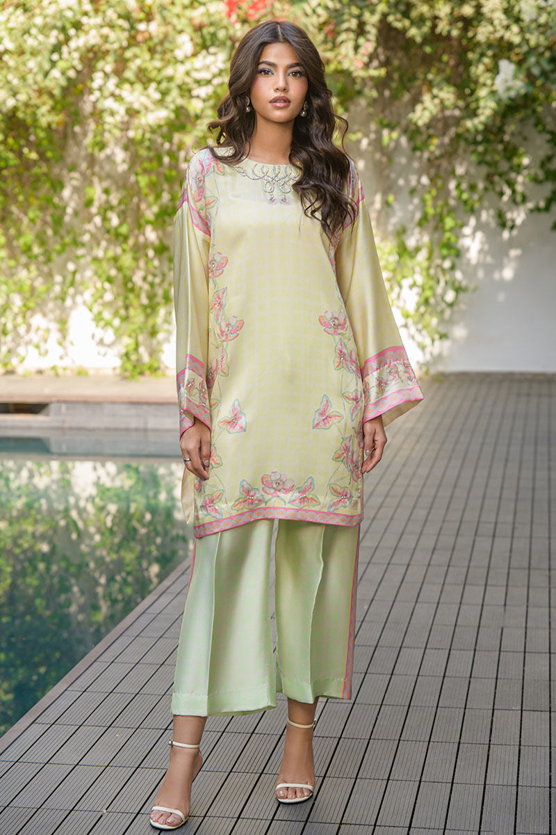 Fatima Khan | Eid Digital Silk Prints | Blossoms by Fatima Khan - Designer Dress - Type: Ladies Clothes - Available at Libayah - 100% Original