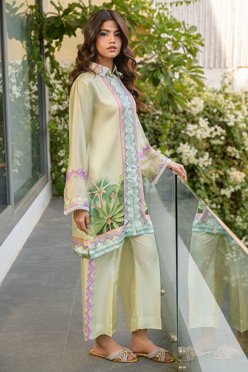 Fatima Khan | Eid Digital Silk Prints | Pastel Orchid by Fatima Khan - Designer Dress - Type: Ladies Clothes - Available at Libayah - 100% Original