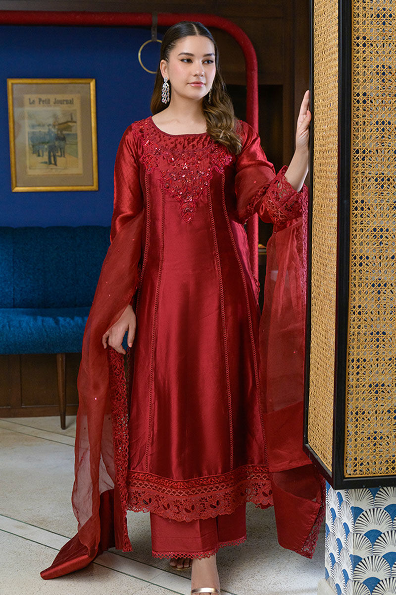 Fatima Khan | La Fleur Eid Edit | Scarlet by Fatima Khan - Designer Dress - Type: Ladies Clothes - Available at Libayah - 100% Original