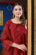 Fatima Khan | La Fleur Eid Edit | Scarlet by Fatima Khan - Designer Dress - Type: Ladies Clothes - Available at Libayah - 100% Original