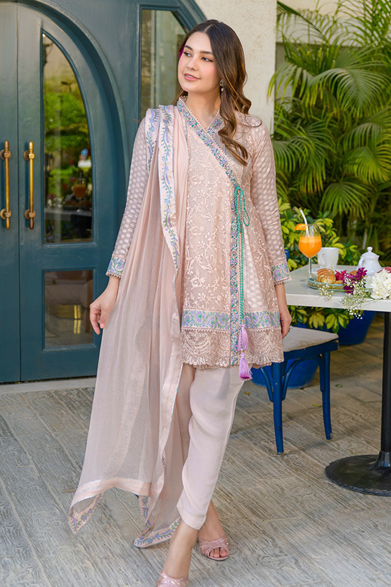 Fatima Khan | La Fleur Eid Edit | Peach Please by Fatima Khan - Designer Dress - Type: Ladies Clothes - Available at Libayah - 100% Original