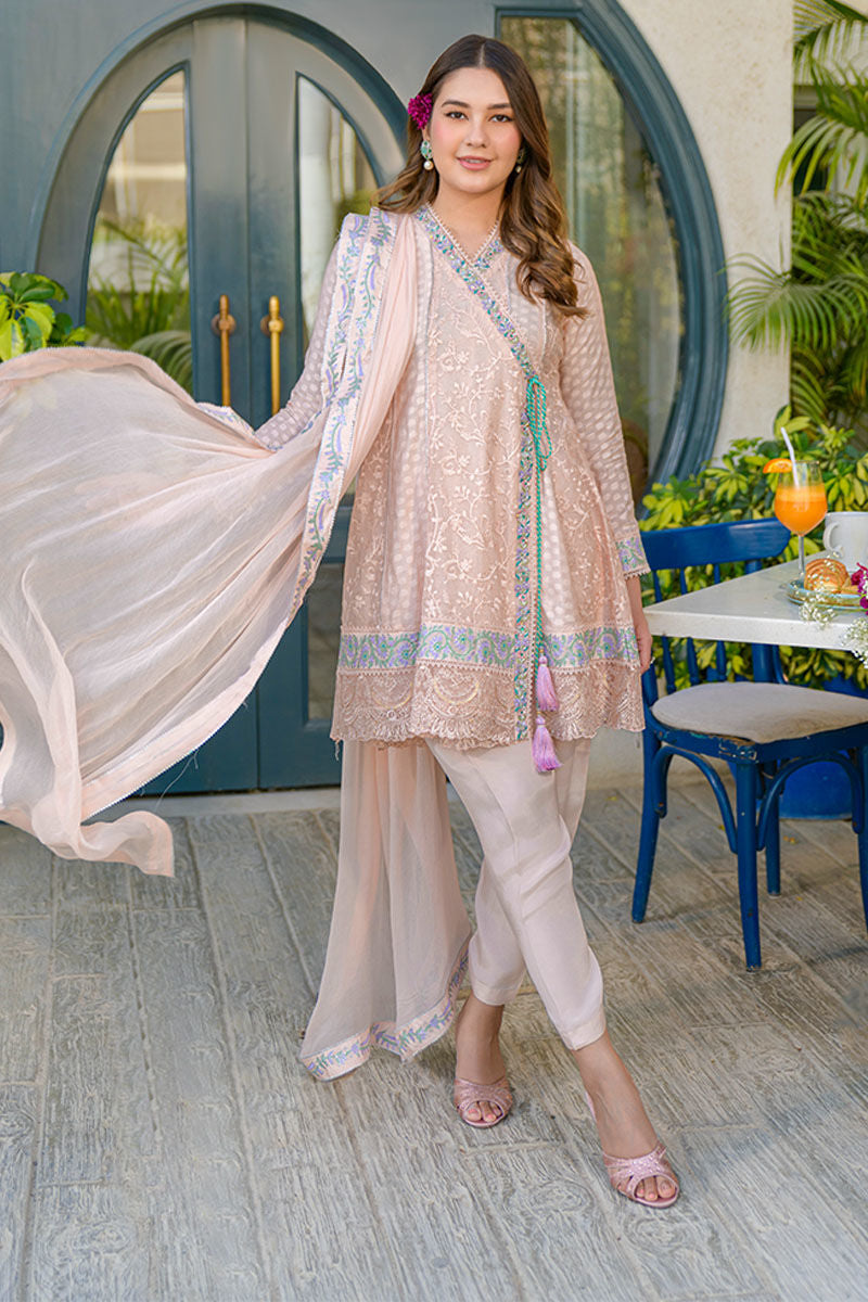 Fatima Khan | La Fleur Eid Edit | Peach Please by Fatima Khan - Designer Dress - Type: Ladies Clothes - Available at Libayah - 100% Original