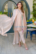 Fatima Khan | La Fleur Eid Edit | Peach Please by Fatima Khan - Designer Dress - Type: Ladies Clothes - Available at Libayah - 100% Original