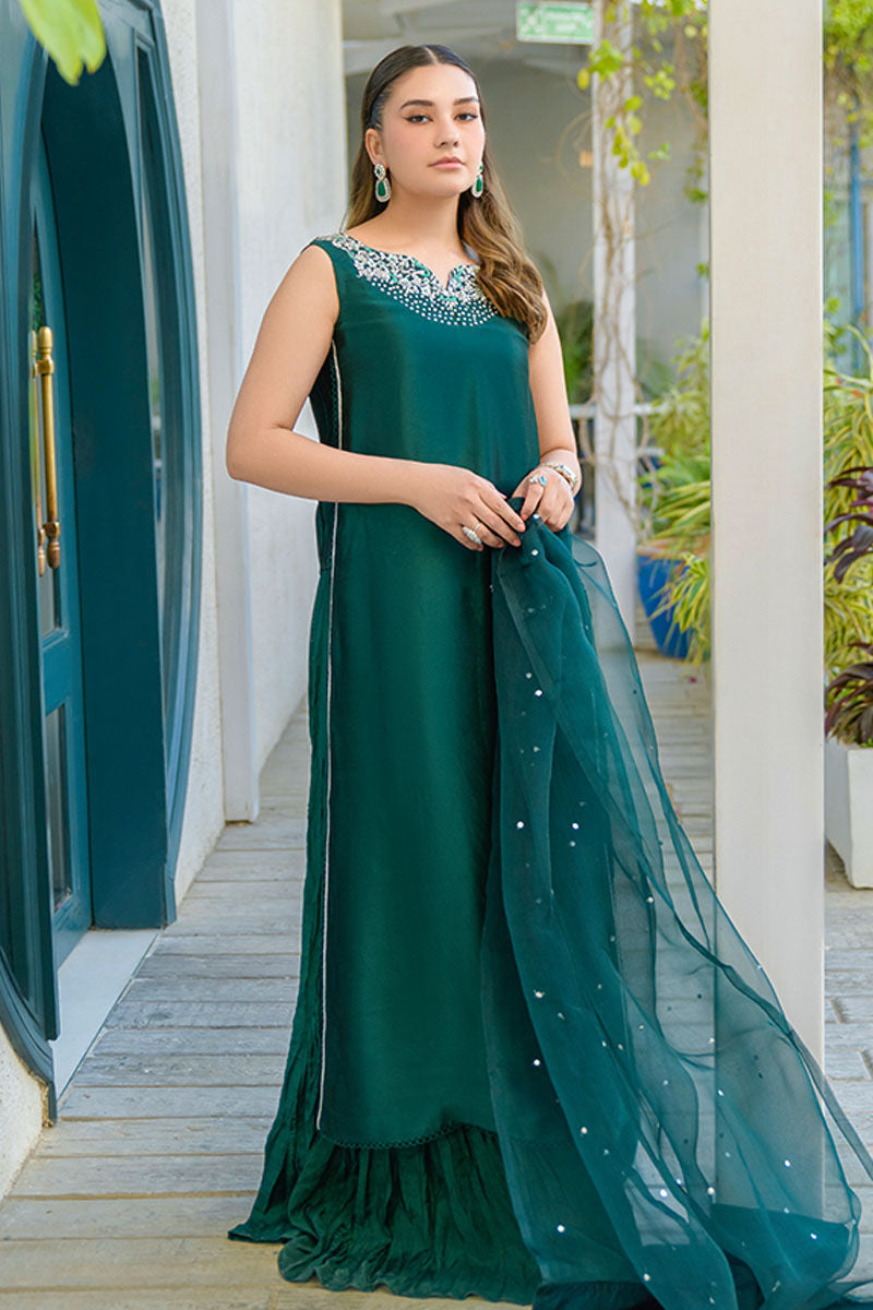 Fatima Khan | La Fleur Eid Edit | Viridity by Fatima Khan - Designer Dress - Type: Ladies Clothes - Available at Libayah - 100% Original