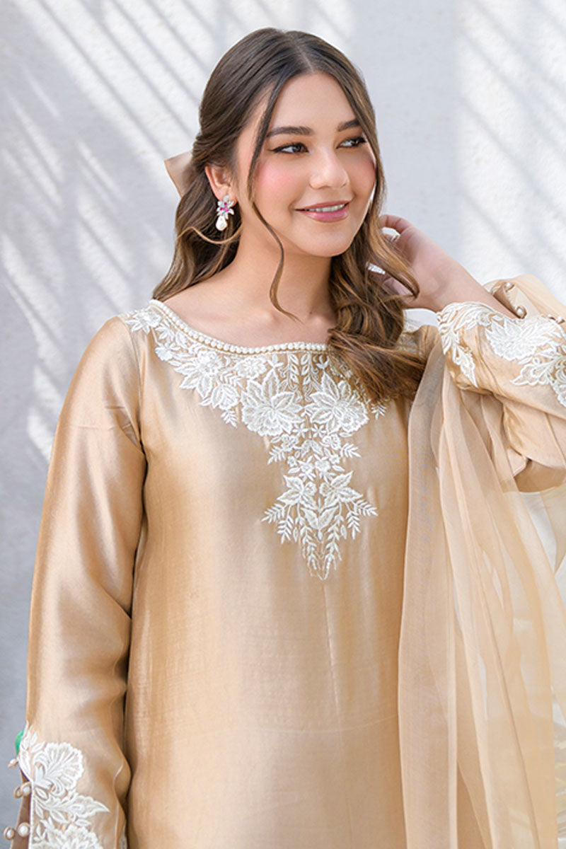 Fatima Khan | La Fleur Eid Edit | Beigetastic by Fatima Khan - Designer Dress - Type: Ladies Clothes - Available at Libayah - 100% Original
