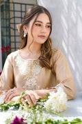 Fatima Khan | La Fleur Eid Edit | Beigetastic by Fatima Khan - Designer Dress - Type: Ladies Clothes - Available at Libayah - 100% Original