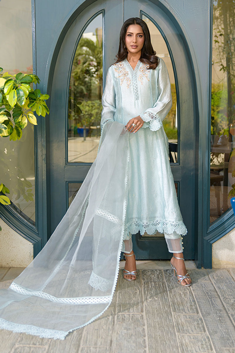 Fatima Khan | La Fleur Eid Edit | Serene Skies by Fatima Khan - Designer Dress - Type: Ladies Clothes - Available at Libayah - 100% Original