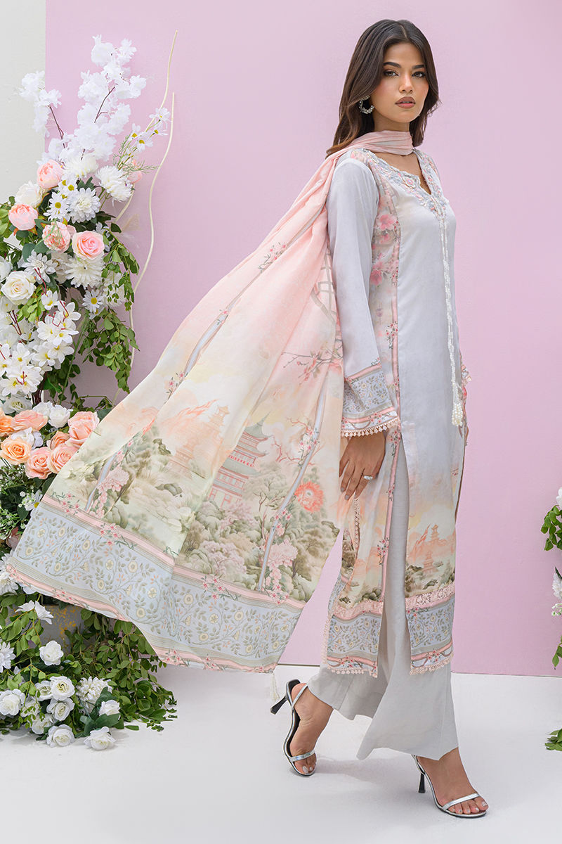Fatima Khan | Eid Digital Silk Prints | Oriental Haze by Fatima Khan - Designer Dress - Type: Ladies Clothes - Available at Libayah - 100% Original