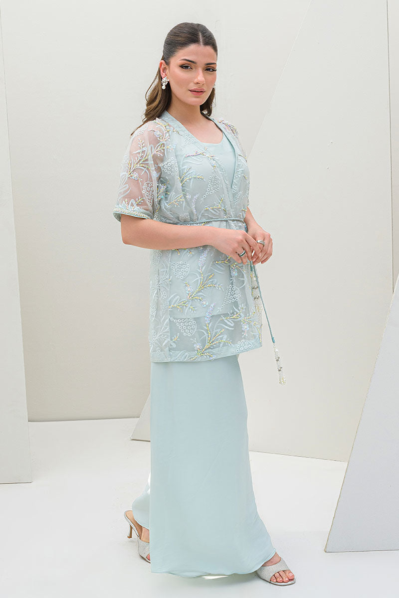 Fatima Khan | Serene Eid Luxe Pret | Luscious Aqua by Fatima Khan - Designer Dress - Type: Ladies Clothes - Available at Libayah - 100% Original