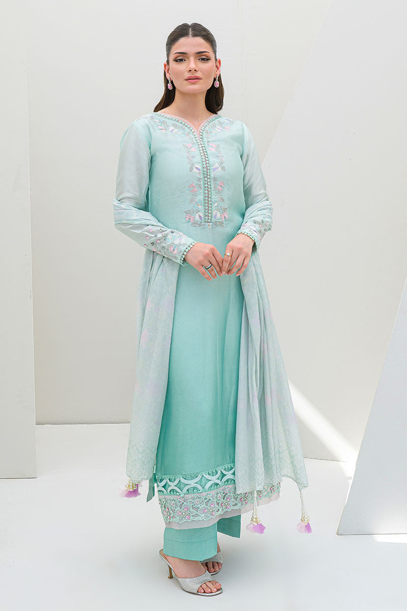Fatima Khan | Serene Eid Luxe Pret | Minty Magic by Fatima Khan - Designer Dress - Type: Ladies Clothes - Available at Libayah - 100% Original