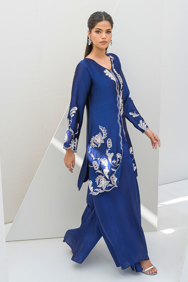 Fatima Khan | Serene Eid Luxe Pret | Blue Noir by Fatima Khan - Designer Dress - Type: Ladies Clothes - Available at Libayah - 100% Original