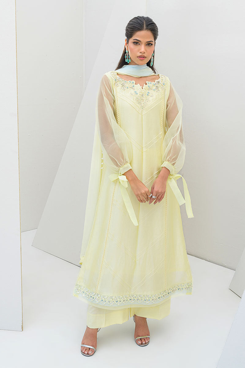 Fatima Khan | Serene Eid Luxe Pret | Lemon Love by Fatima Khan - Designer Dress - Type: Ladies Clothes - Available at Libayah - 100% Original