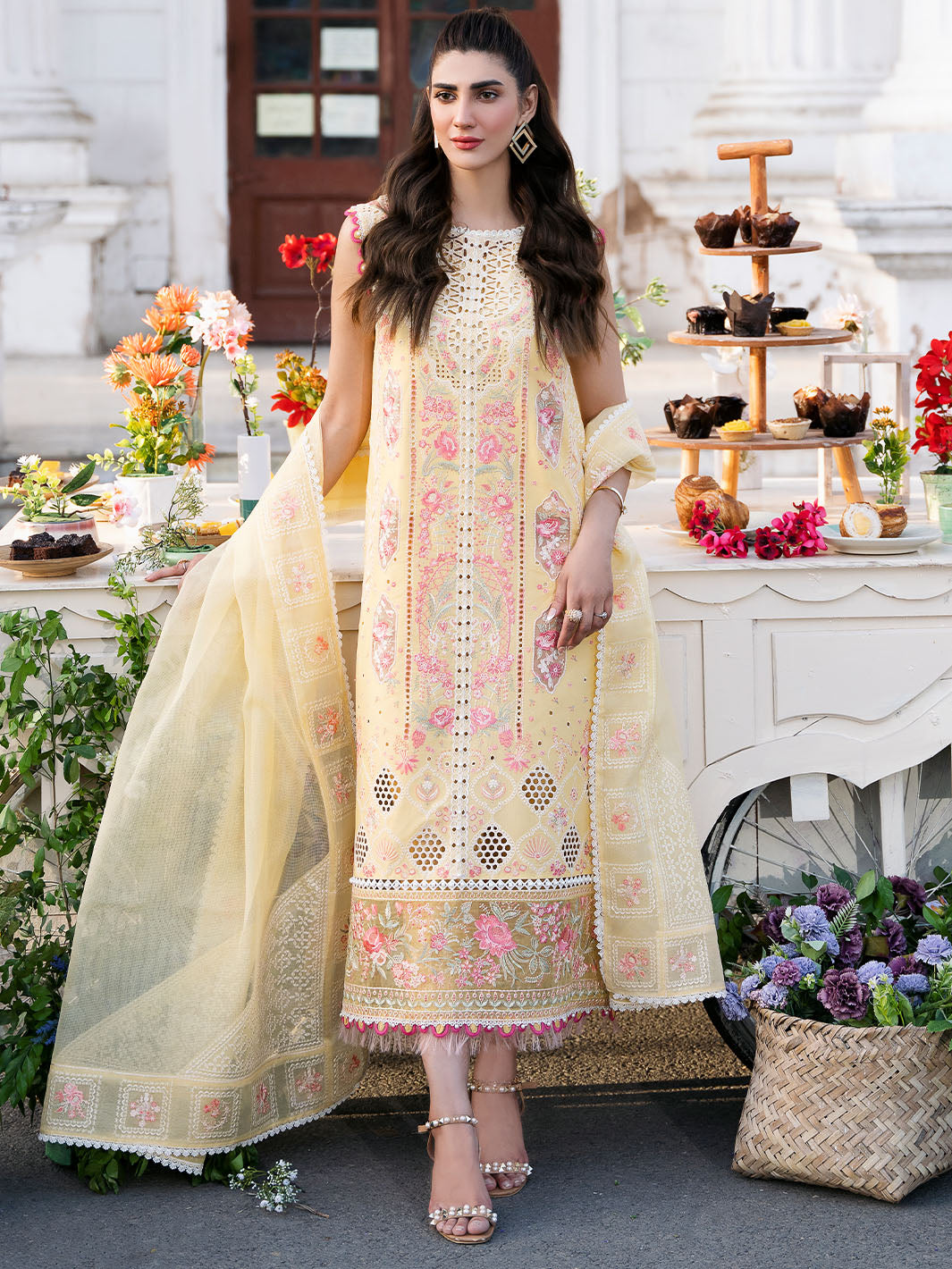 Bin Ilyas | Clara Embroidered Lawn 24 | 212 - B by Bin Ilyas - Designer Dress - Type: Ladies Clothes - Available at Libayah - 100% Original