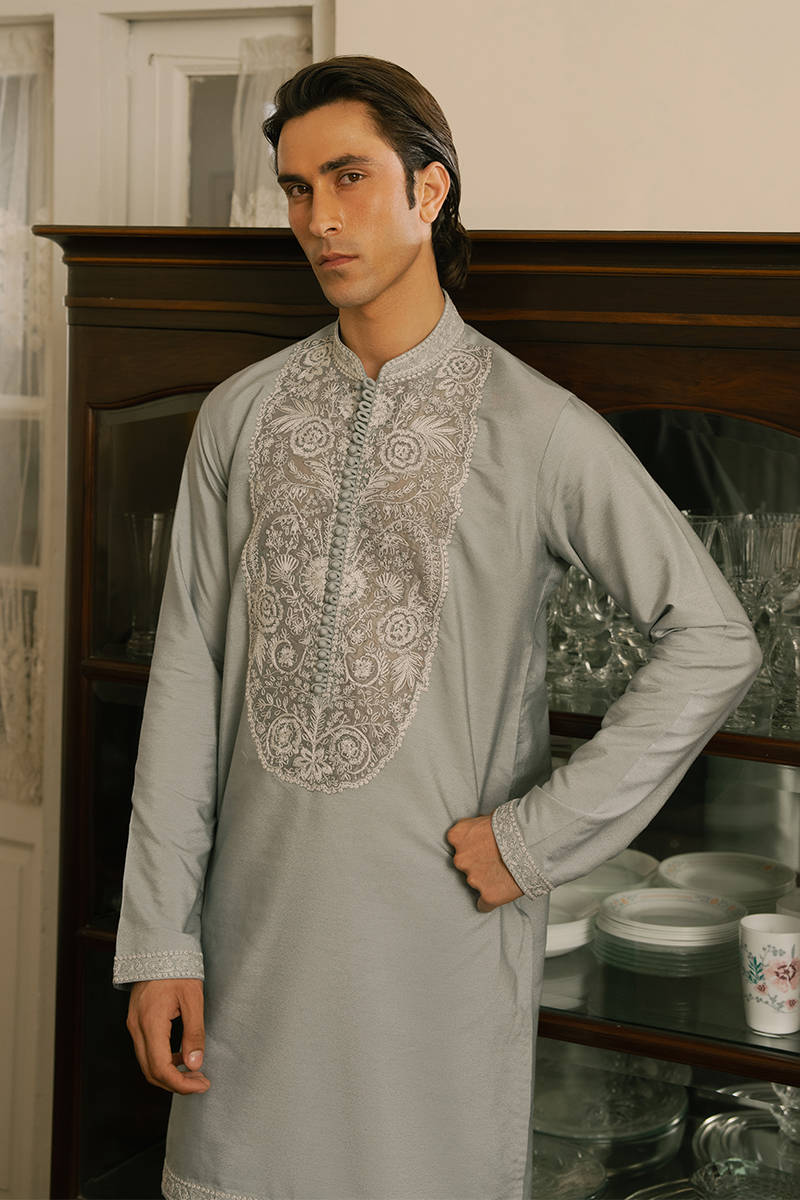 Pakisatni Menswear | Mohsin Naveed Ranjah | Wasiq by MNR - Designer Dress - Type: MensWear - Available at Libayah - 100% Original