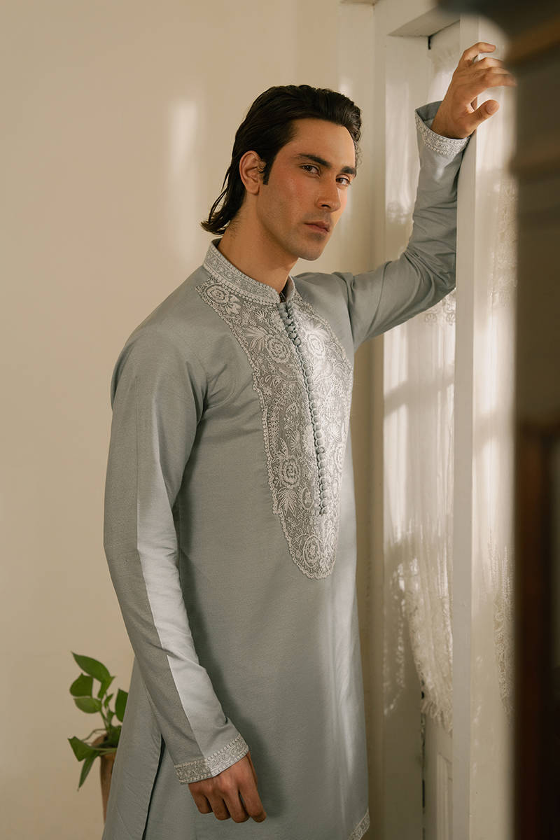 Pakisatni Menswear | Mohsin Naveed Ranjah | Wasiq by MNR - Designer Dress - Type: MensWear - Available at Libayah - 100% Original
