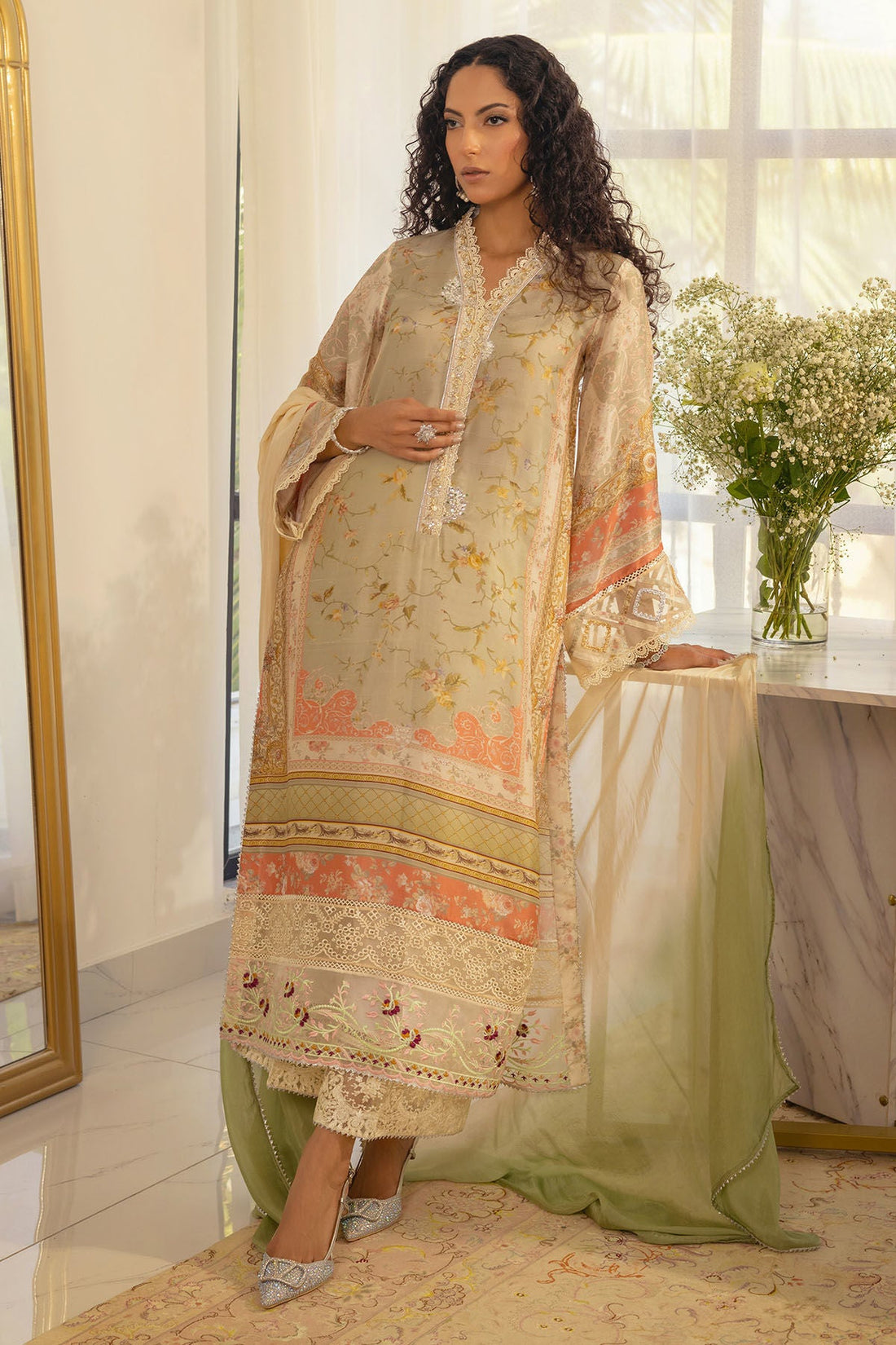 Annus Abrar | Luxe Silk Pret | RESHMA-SHIRT AND DUPATTA by Annus Abrar - Designer Dress - Type: Ladies Clothes - Available at Libayah - 100% Original