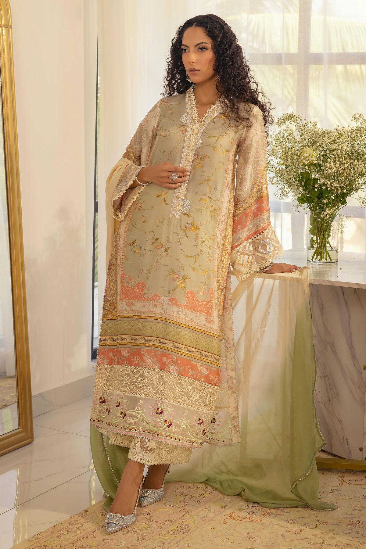 Annus Abrar | Luxe Silk Pret | RESHMA-SHIRT AND DUPATTA by Annus Abrar - Designer Dress - Type: Ladies Clothes - Available at Libayah - 100% Original