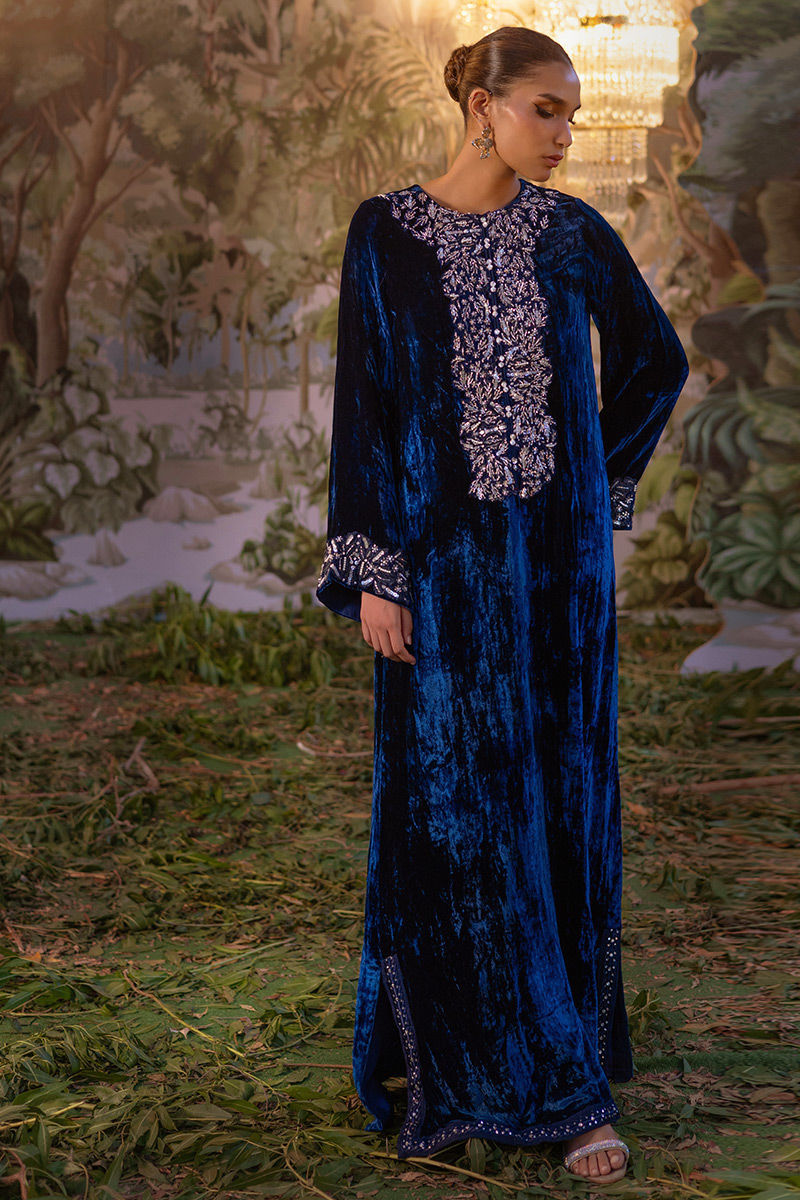 Ansab Jahangir | Bow Velvet Edit | EIRA by Ansab Jahangir - Designer Dress - Type: Ladies Clothes - Available at Libayah - 100% Original