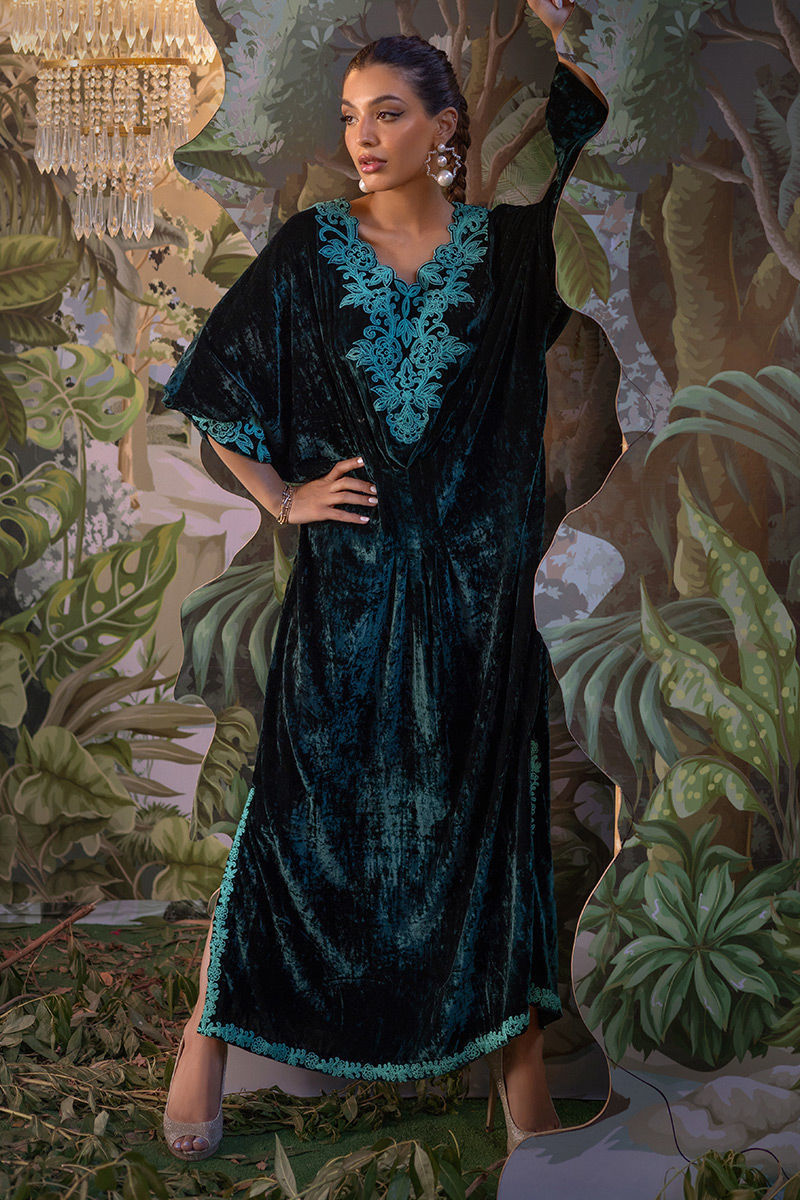 Ansab Jahangir | Bow Velvet Edit | EVERLEIGH by Ansab Jahangir - Designer Dress - Type: Ladies Clothes - Available at Libayah - 100% Original