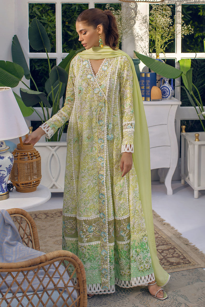 Ansab Jahangir | Chikankari | CITRONELLA SWIRL by Ansab Jahangir - Designer Dress - Type: Ladies Clothes - Available at Libayah - 100% Original