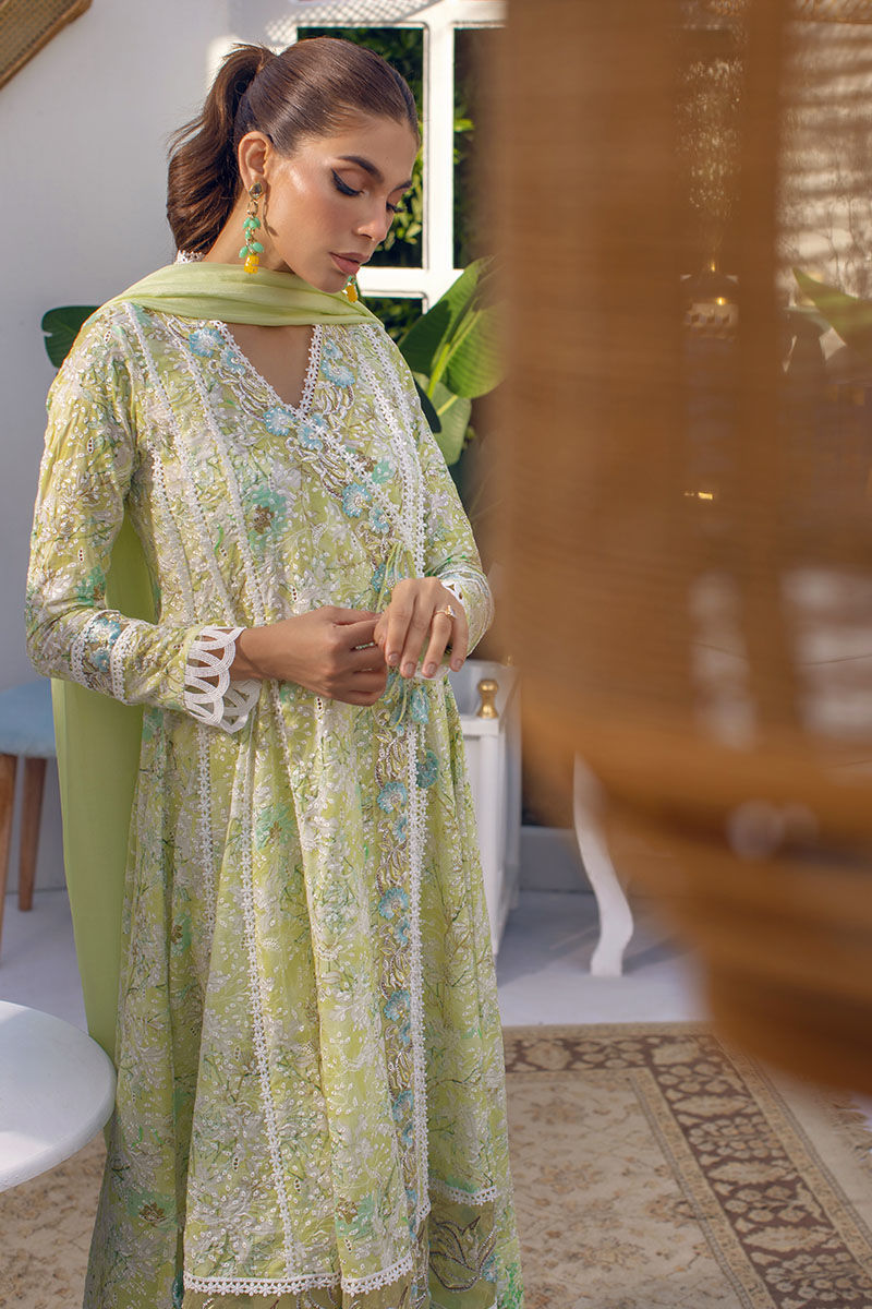 Ansab Jahangir | Chikankari | CITRONELLA SWIRL by Ansab Jahangir - Designer Dress - Type: Ladies Clothes - Available at Libayah - 100% Original