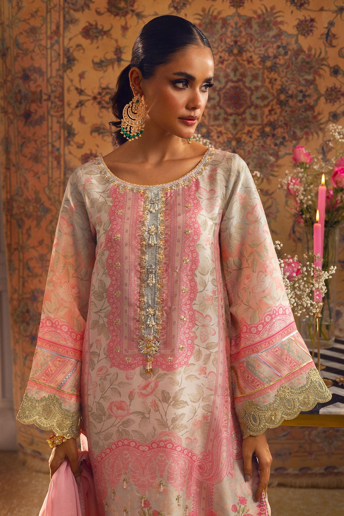 Annus Abrar | Lime Luxe Silk | Kira by Annus Abrar - Designer Dress - Type: Ladies Clothes - Available at Libayah - 100% Original