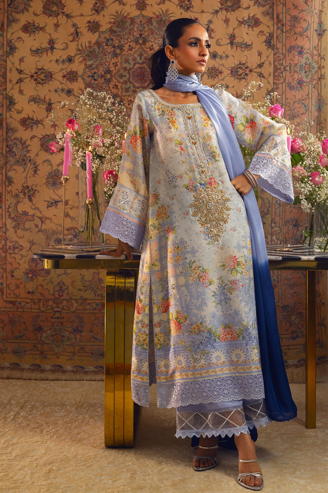 Annus Abrar | Lime Luxe Silk | Elmira by Annus Abrar - Designer Dress - Type: Ladies Clothes - Available at Libayah - 100% Original