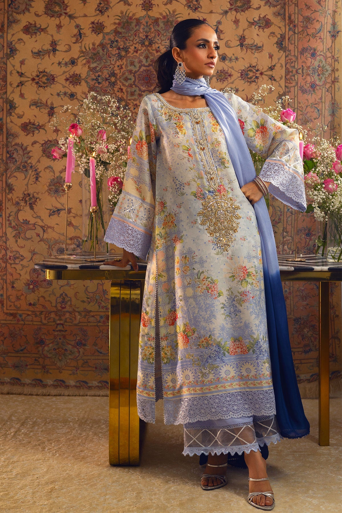 Annus Abrar | Lime Luxe Silk | Elmira by Annus Abrar - Designer Dress - Type: Ladies Clothes - Available at Libayah - 100% Original