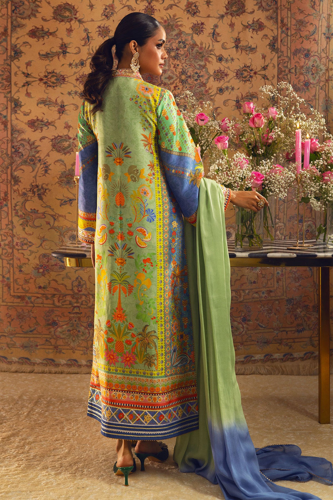 Annus Abrar | Lime Luxe Silk | Limya by Annus Abrar - Designer Dress - Type: Ladies Clothes - Available at Libayah - 100% Original