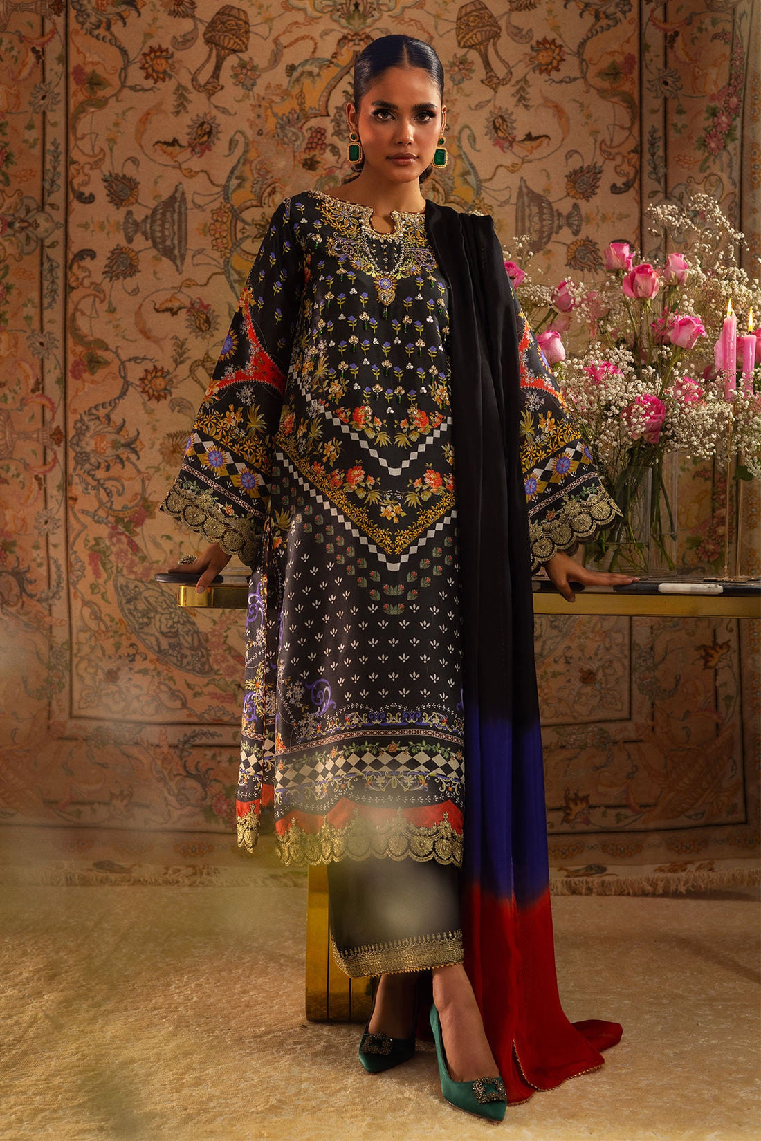 Annus Abrar | Lime Luxe Silk | Anya by Annus Abrar - Designer Dress - Type: Ladies Clothes - Available at Libayah - 100% Original