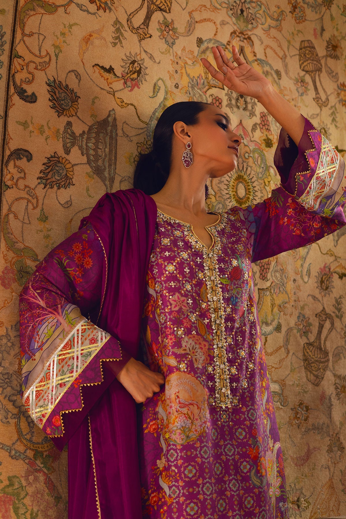 Annus Abrar | Lime Luxe Silk | Salomi by Annus Abrar - Designer Dress - Type: Ladies Clothes - Available at Libayah - 100% Original