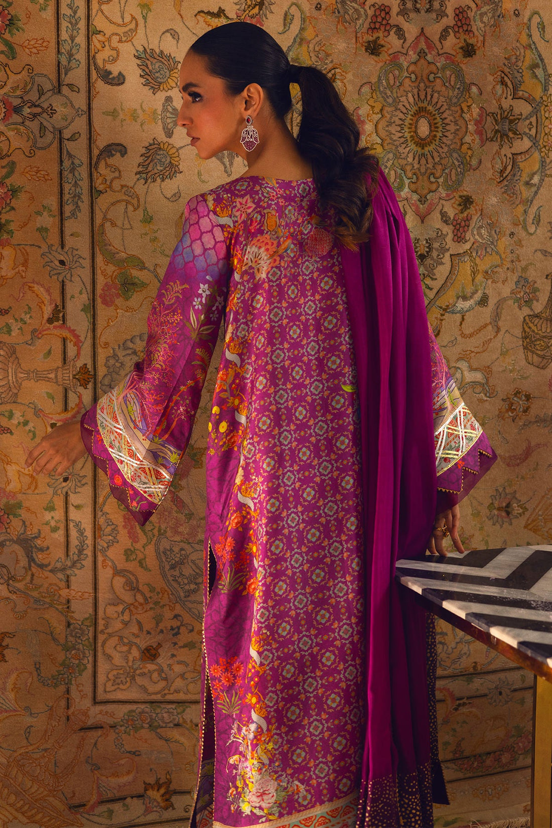 Annus Abrar | Lime Luxe Silk | Salomi by Annus Abrar - Designer Dress - Type: Ladies Clothes - Available at Libayah - 100% Original