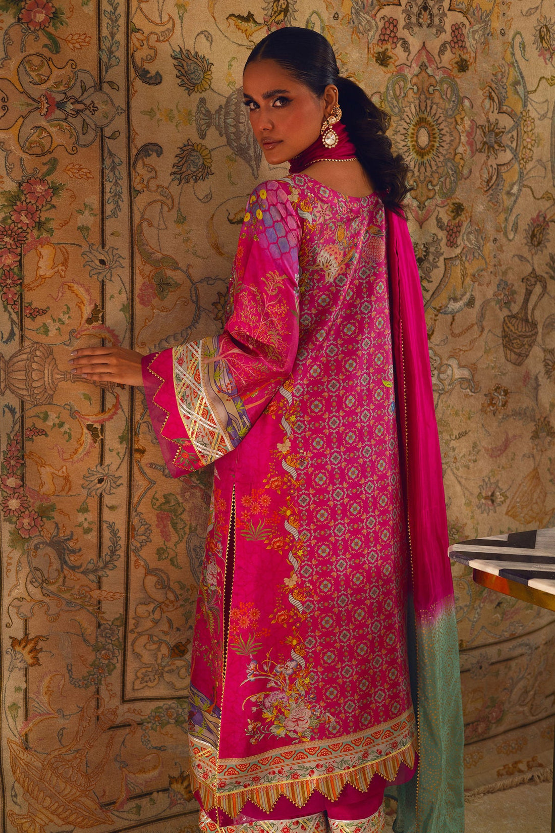 Annus Abrar | Lime Luxe Silk | Misaka by Annus Abrar - Designer Dress - Type: Ladies Clothes - Available at Libayah - 100% Original