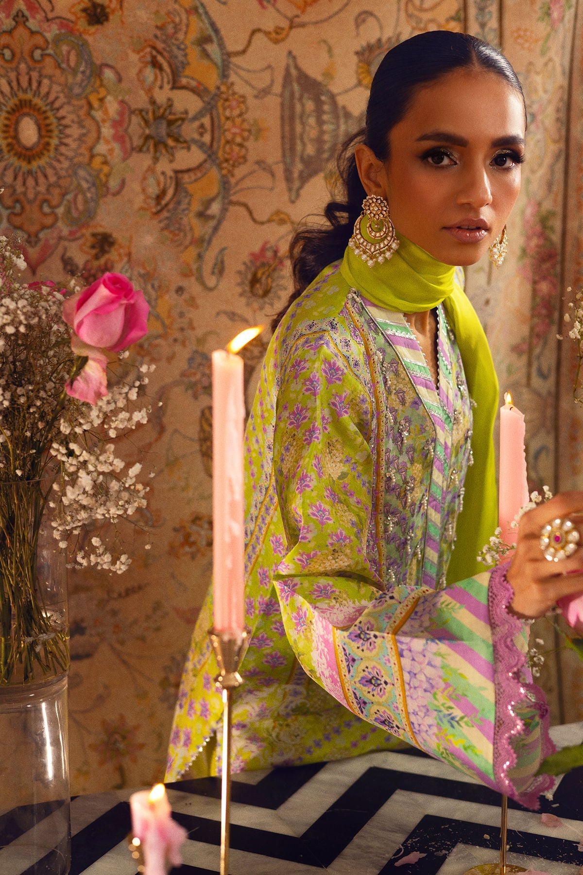 Annus Abrar | Lime Luxe Silk | Linara by Annus - Designer Dress - Type: Ladies Clothes - Available at Libayah - 100% Original