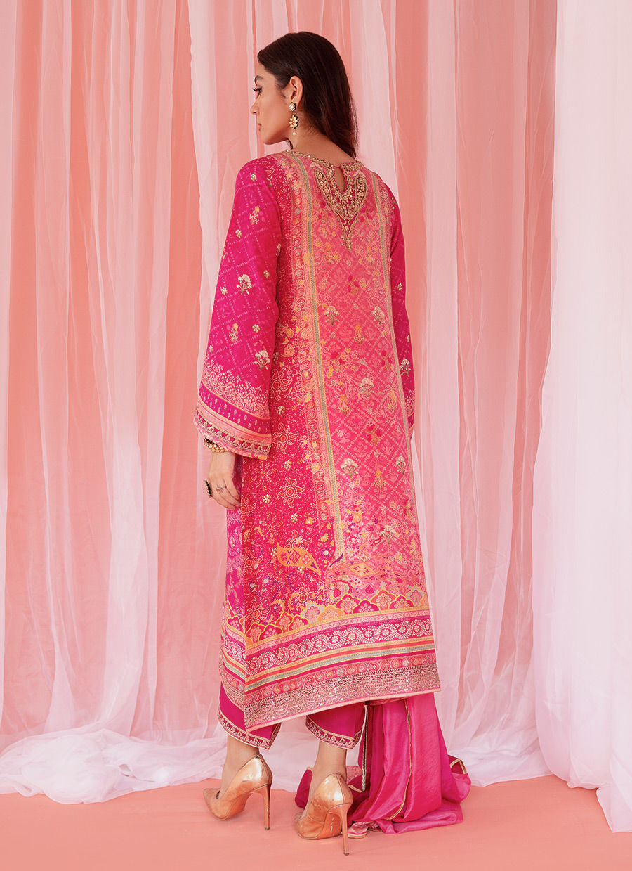 Farah Talib Aziz | Designer Picks 24 | ASHA MAGENTA SHIRT AND DUPATTA by Farah Talib Aziz - Designer Dress - Type: Ladies Clothes - Available at Libayah - 100% Original