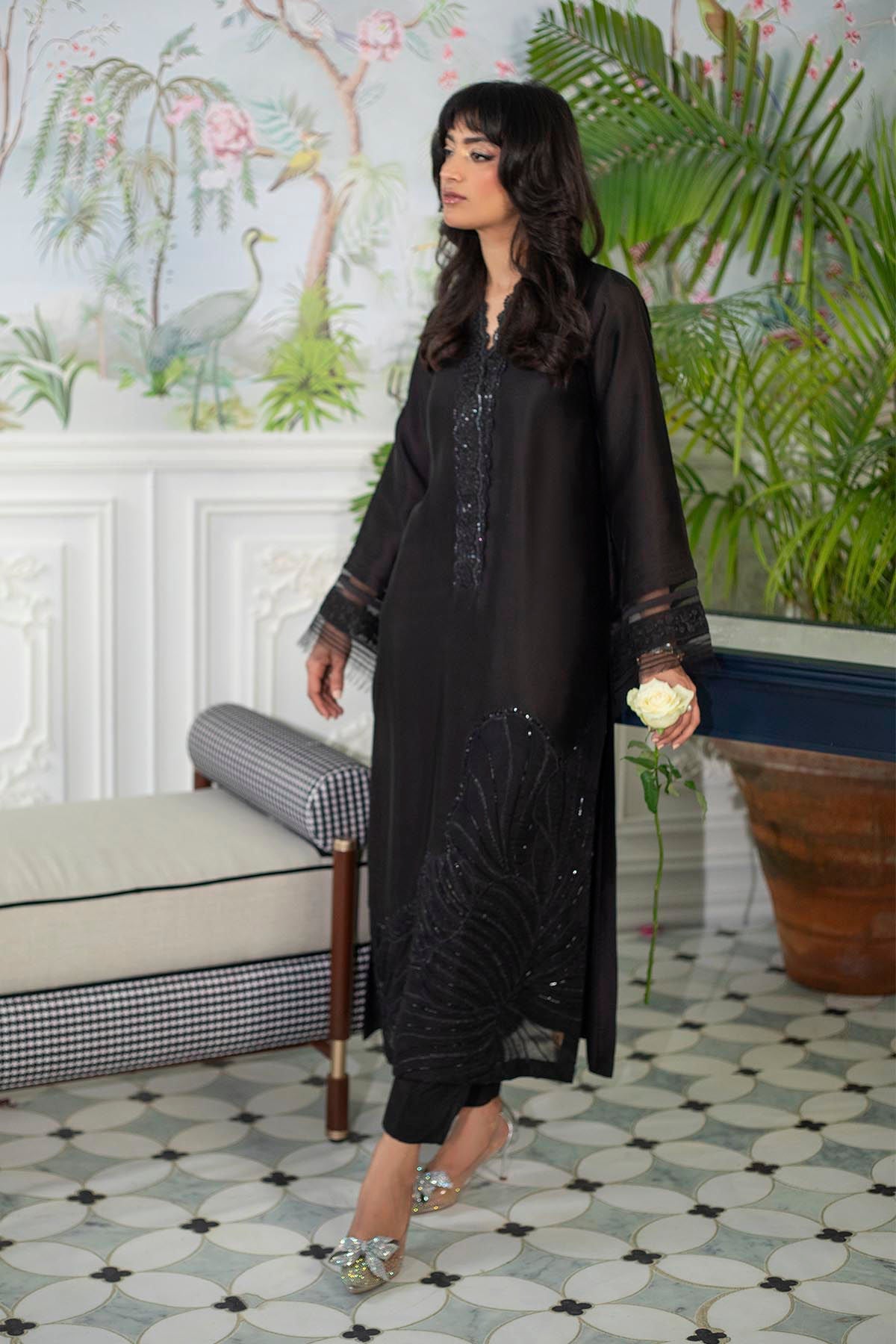 Annus Abrar | Sehr Eid Luxe | Lainey Black by Annus Abrar - Designer Dress - Type: Ladies Clothes - Available at Libayah - 100% Original