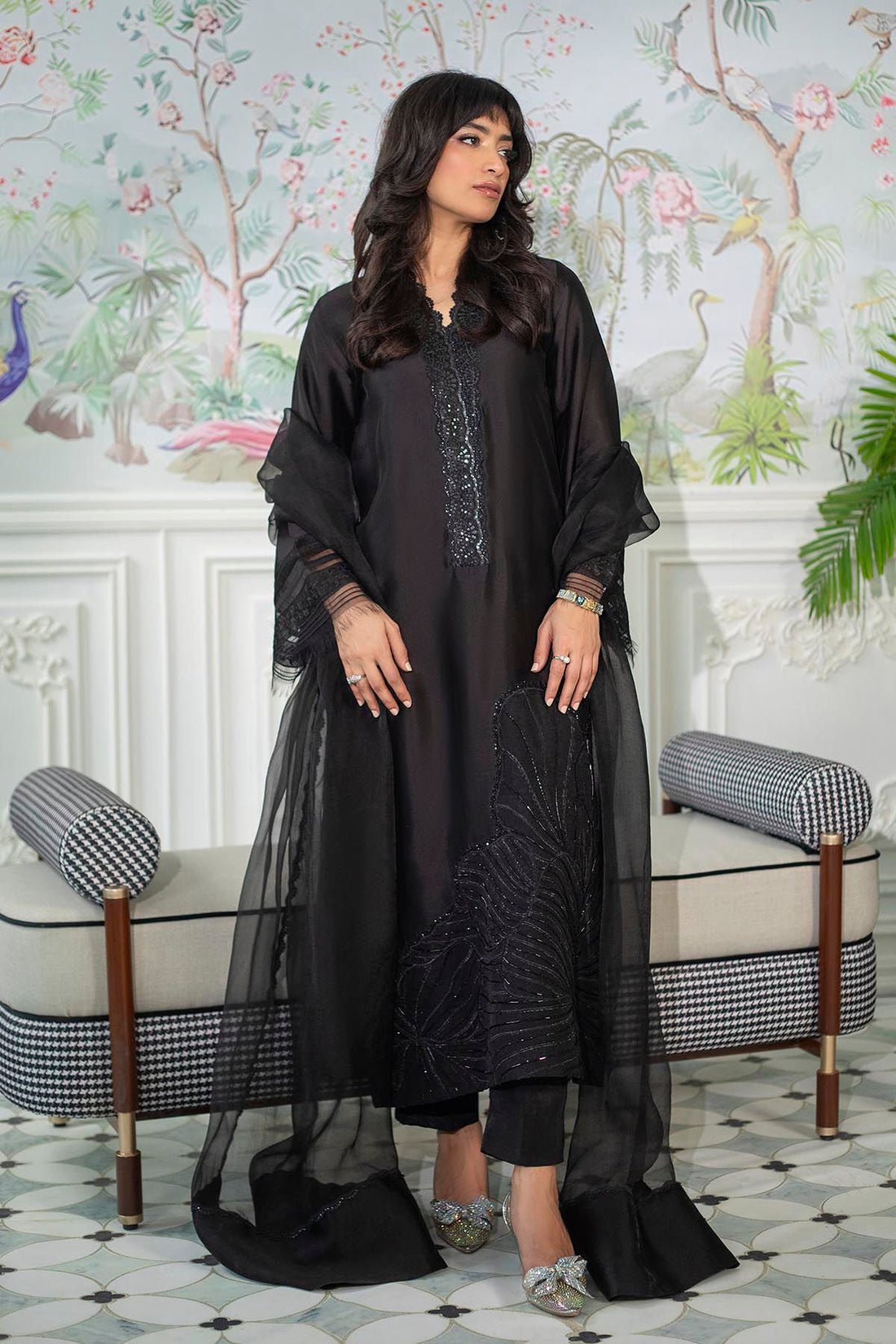 Annus Abrar | Sehr Eid Luxe | Lainey Black by Annus Abrar - Designer Dress - Type: Ladies Clothes - Available at Libayah - 100% Original