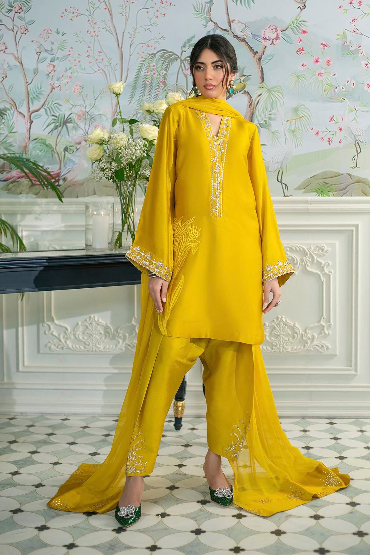 Annus Abrar | Sehr Eid Luxe | Melanie Daffodil by Annus Abrar - Designer Dress - Type: Ladies Clothes - Available at Libayah - 100% Original