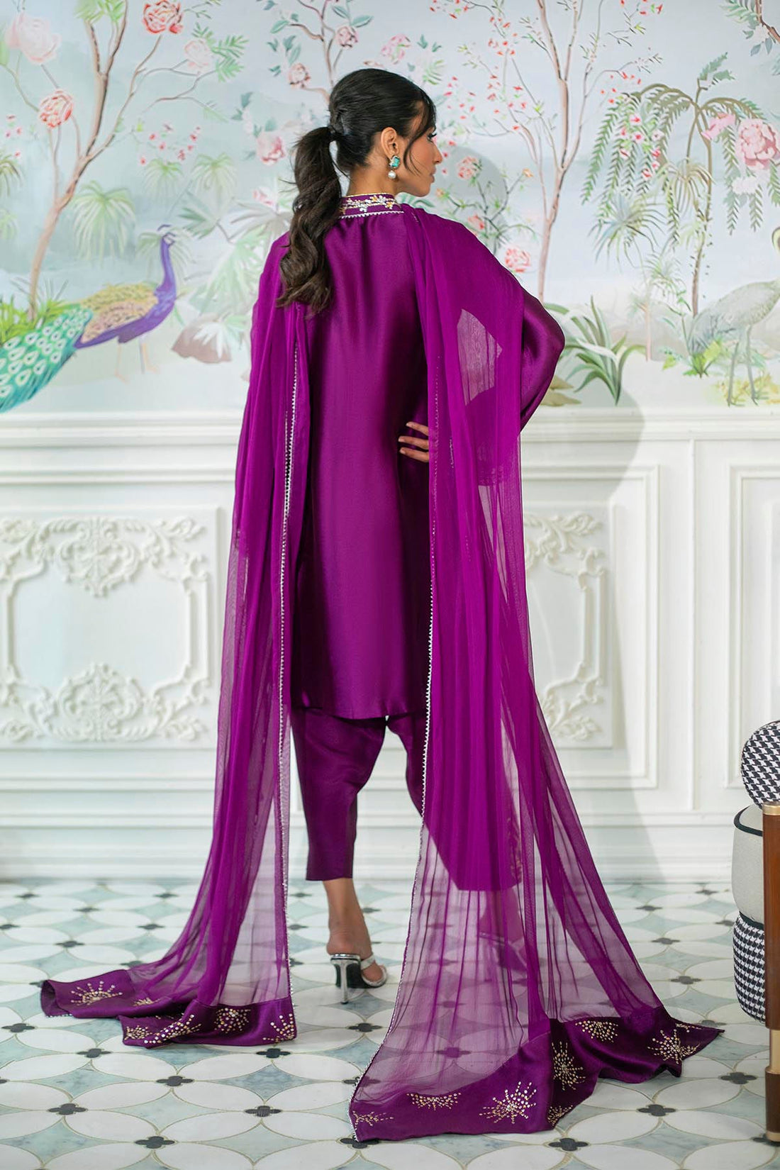 Annus Abrar | Sehr Eid Luxe | Melanie Plum by Annus Abrar - Designer Dress - Type: Ladies Clothes - Available at Libayah - 100% Original