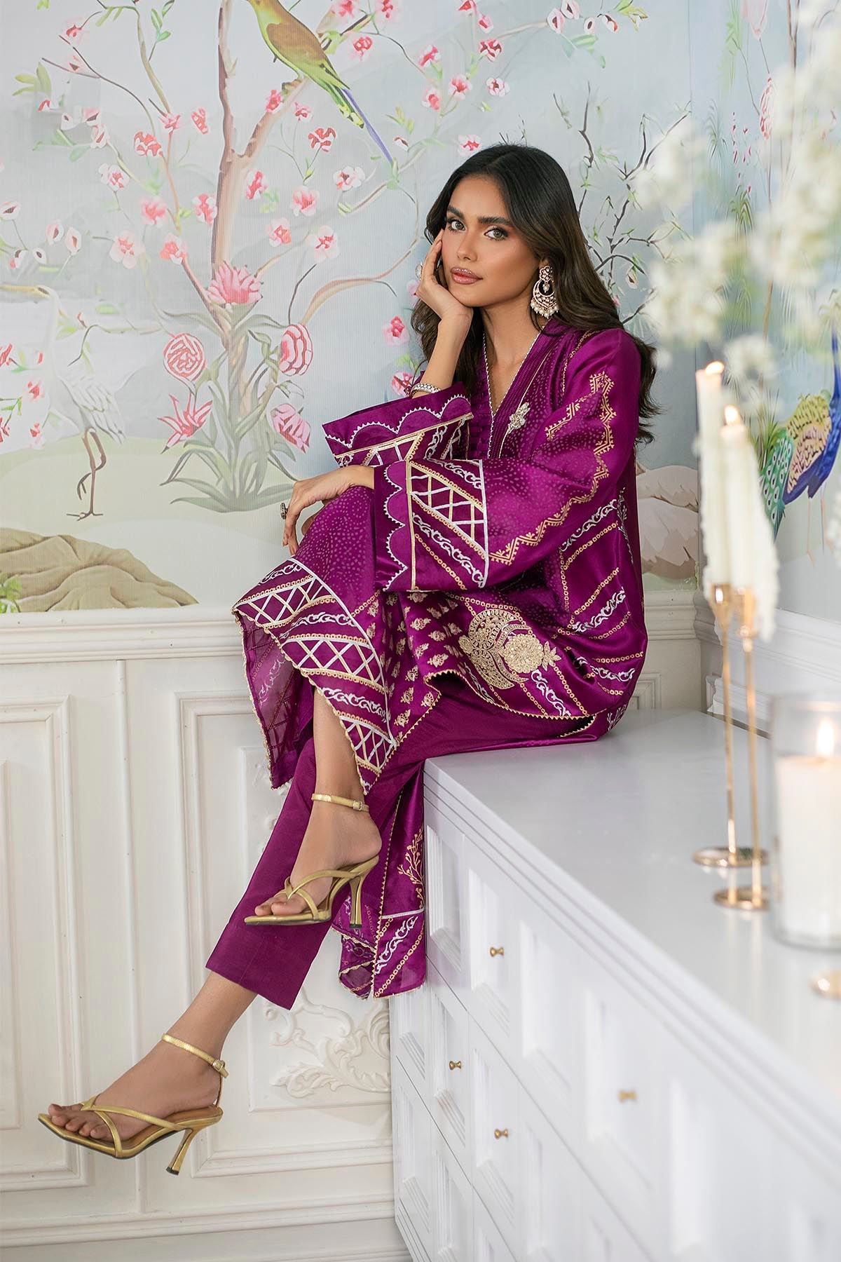 Annus Abrar | Sehr Eid Luxe | Emery - Violet by Annus Abrar - Designer Dress - Type: Ladies Clothes - Available at Libayah - 100% Original