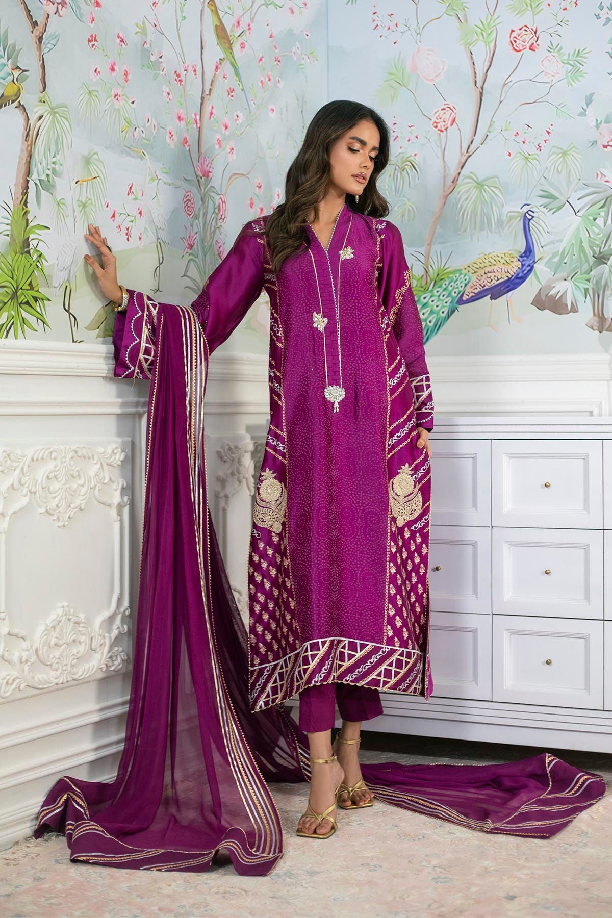 Annus Abrar | Sehr Eid Luxe | Emery - Violet by Annus Abrar - Designer Dress - Type: Ladies Clothes - Available at Libayah - 100% Original