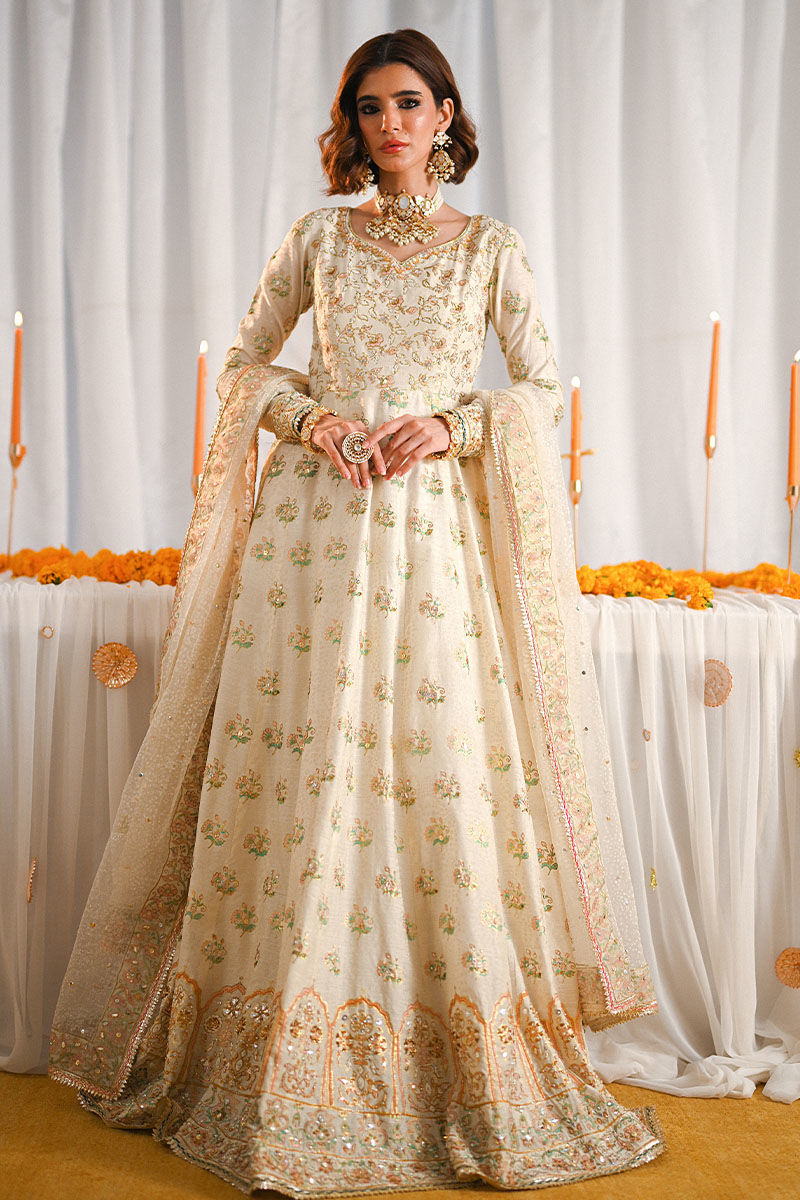 Ansab Jahangir | Marigold and Gota Formals | ASHAL by Ansab Jahangir - Designer Dress - Type: Ladies Clothes - Available at Libayah - 100% Original