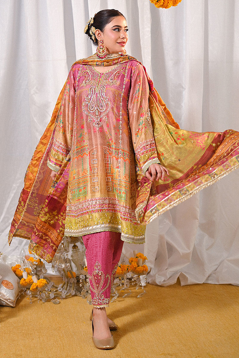 Ansab Jahangir | Marigold and Gota Formals | MOMAL by Ansab Jahangir - Designer Dress - Type: Ladies Clothes - Available at Libayah - 100% Original