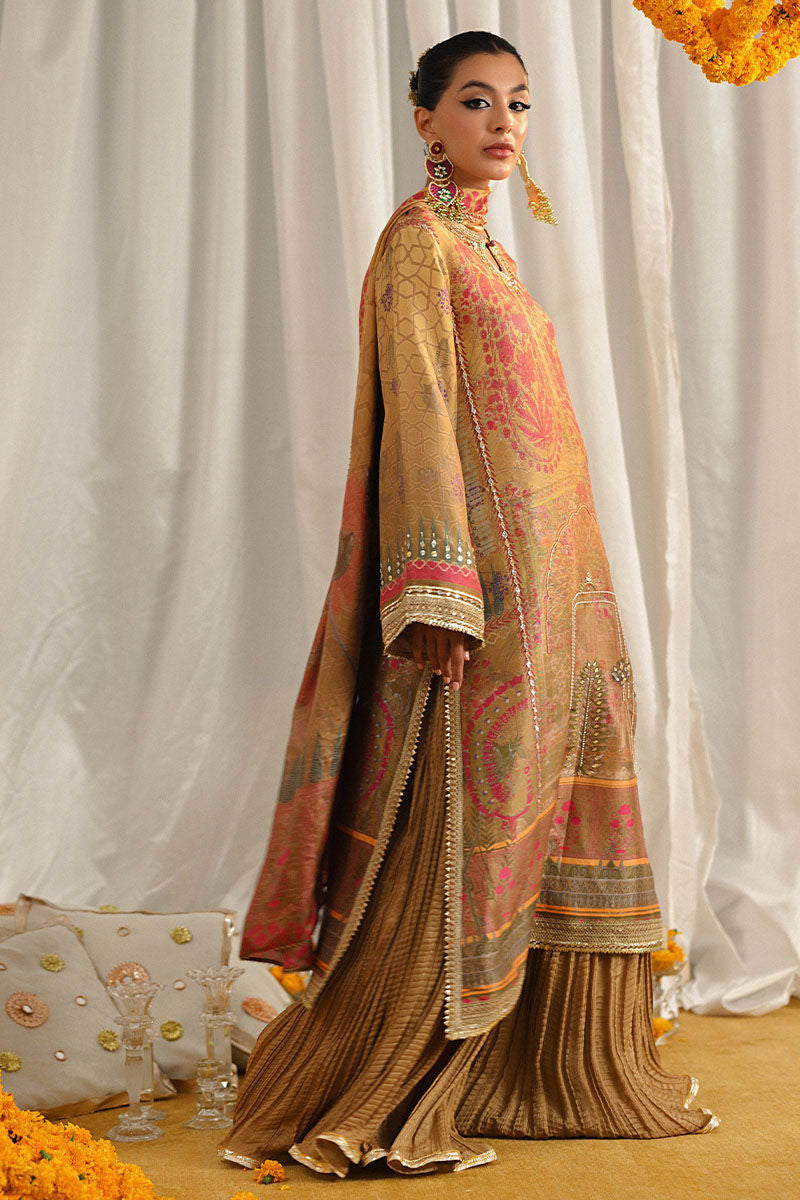 Ansab Jahangir | Marigold and Gota Formals | ASMARA by Ansab Jahangir - Designer Dress - Type: Ladies Clothes - Available at Libayah - 100% Original